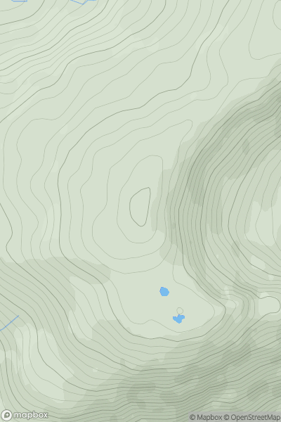 Thumbnail image for Creach Bheinn [Loch Linnhe to Loch Etive] showing contour plot for surrounding peak